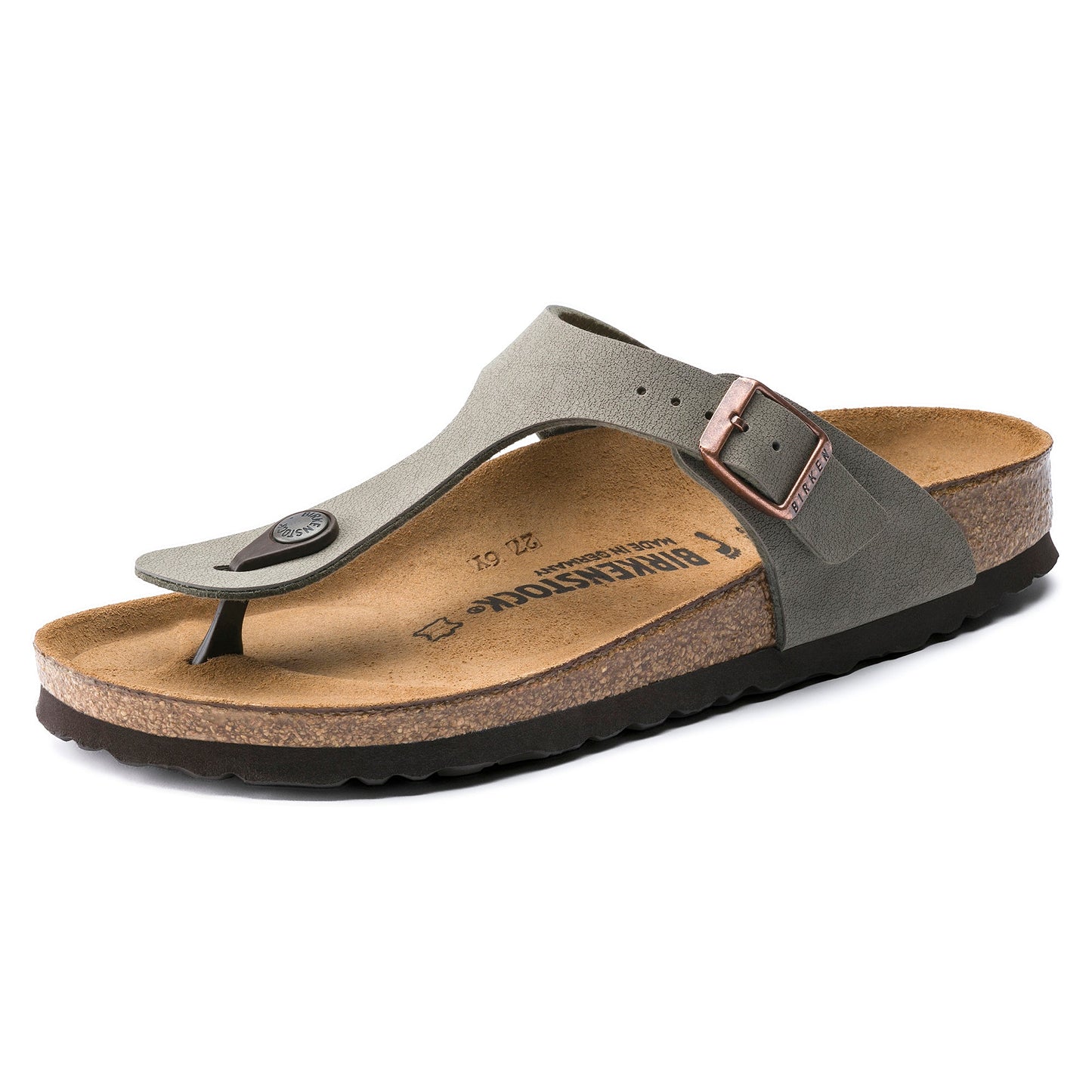 Birkenstock Gizeh Stone BirkiBuc Regular - 043391 | The Boot Shed