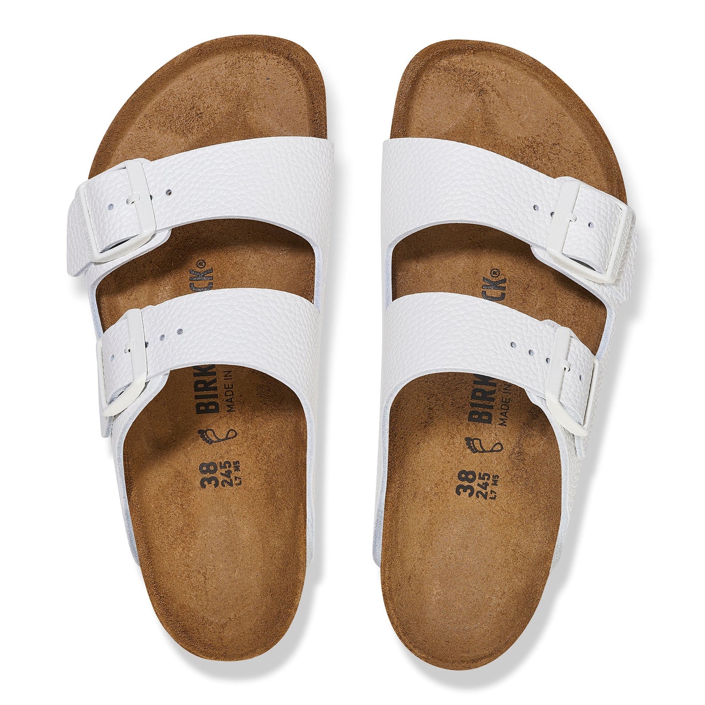 Birkenstock Arizona White Smooth Leather Regular - 1025048 | The Boot Shed