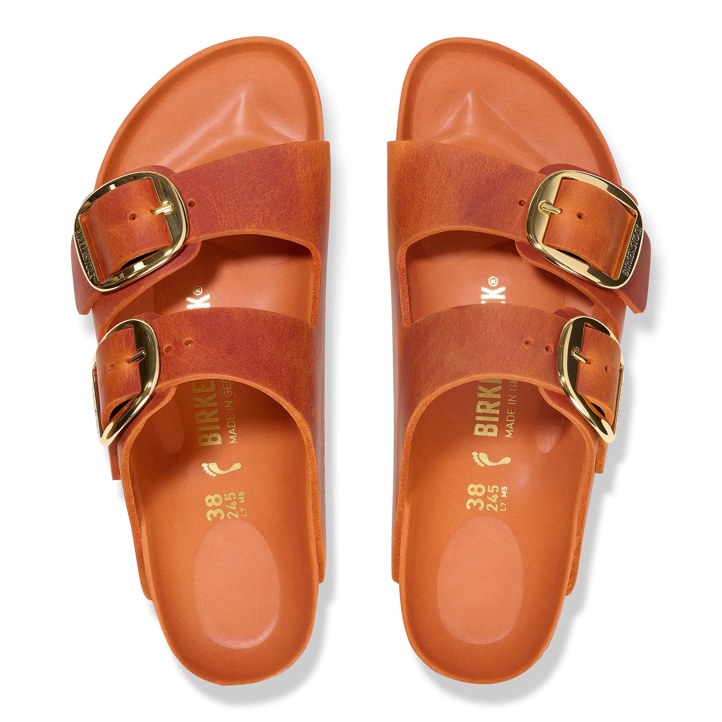 Birkenstock Arizona Big Buckle Burnt Orange Oiled Leather Regular - 1026609 | The Boot Shed