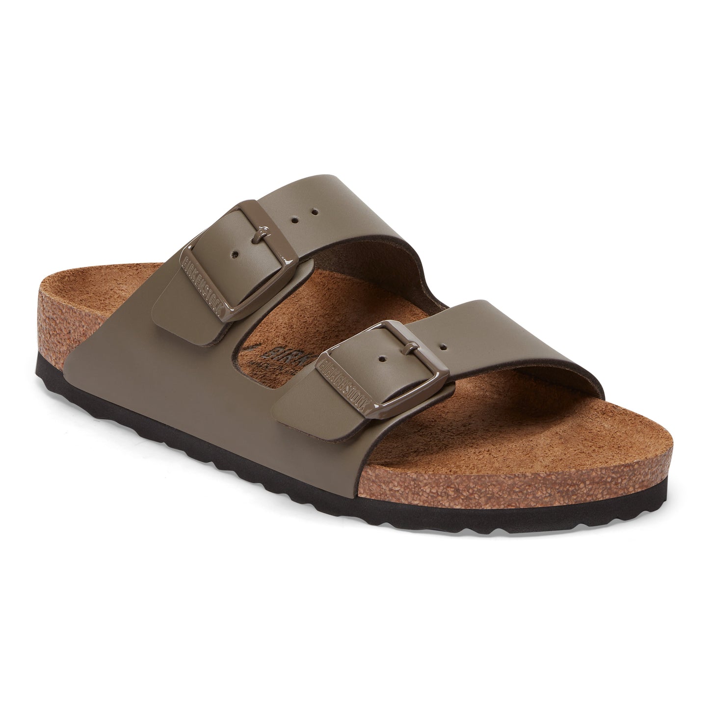 Birkenstock Arizona Concrete Grey Smooth Leather Regular - 1029153 | The Boot Shed