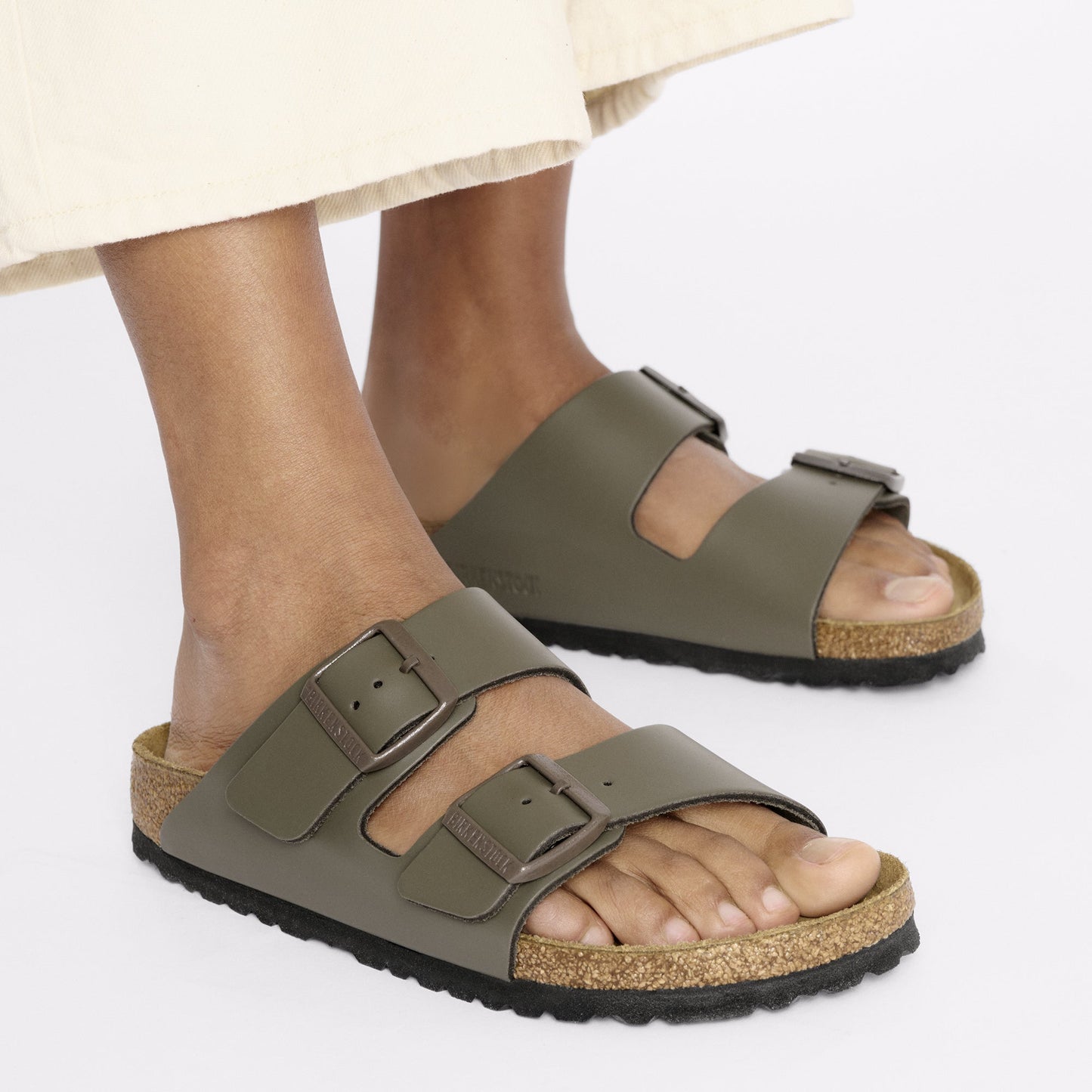 Birkenstock Arizona Concrete Grey Smooth Leather Regular - 1029153 | The Boot Shed