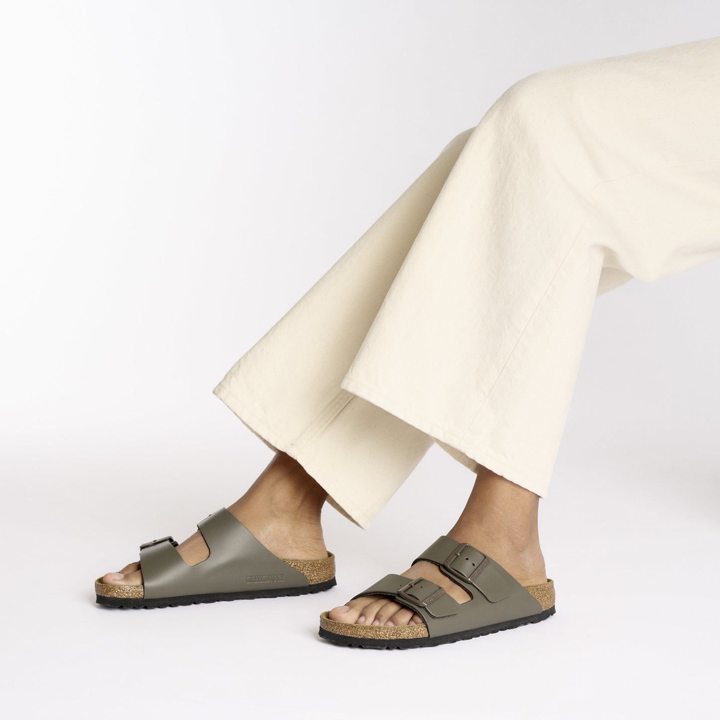 Birkenstock Arizona Concrete Grey Smooth Leather Regular - 1029153 | The Boot Shed