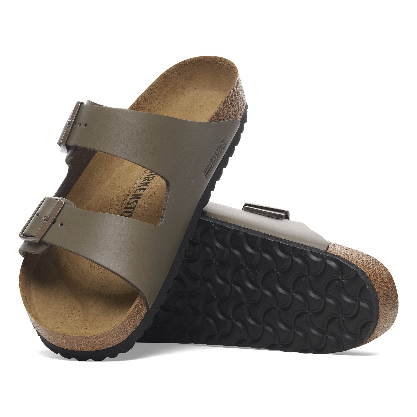 Birkenstock Arizona Concrete Grey Smooth Leather Regular - 1029153 | The Boot Shed