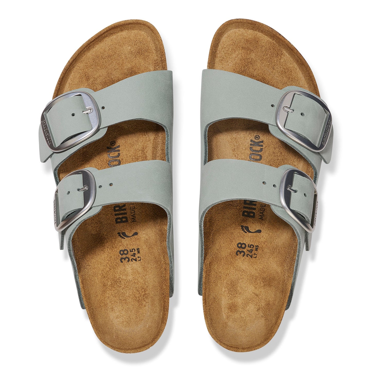 Birkenstock Arizona Big Buckle Pure Sage Nubuck Leather Narrow - 1029311 | The Boot Shed