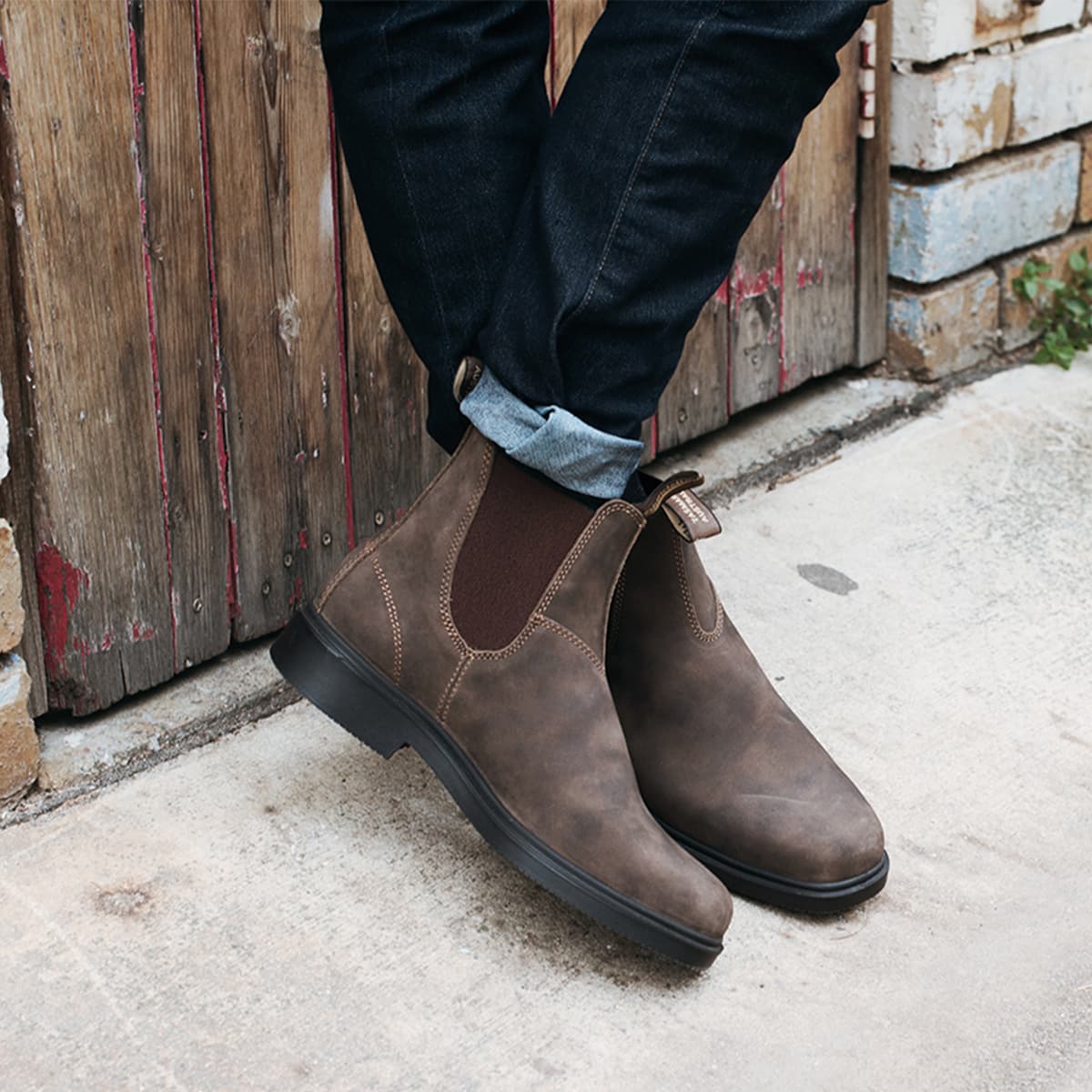 Blundstone Rustic Chelsea Brown Elastic Side Dress Boot 1306 the-boot-shed