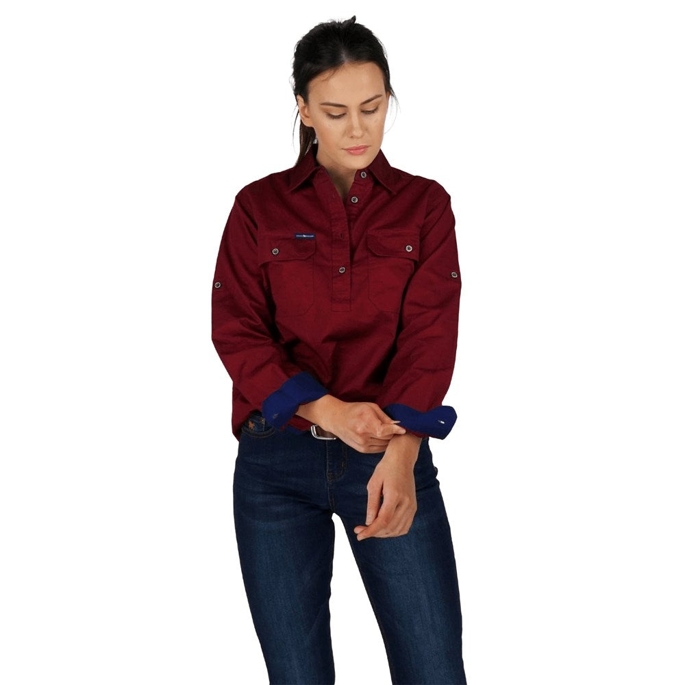 Ringers & Western Pentecost River Womens Half Button Work Shirt - 171210002