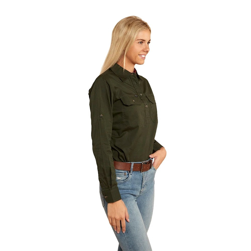 Ringers & Western Pentecost River Womens Half Button Work Shirt - 171210002