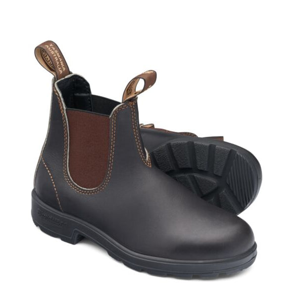 Blundstone Stout Brown Elastic Side Boot 500 | The Boot Shed