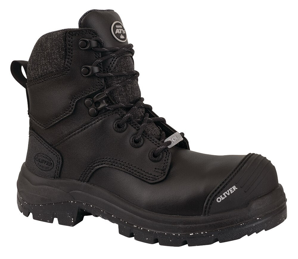 Oliver LACE UP ZIP SIDE 6" LADIES, 9.5, BLACK - 59-445Z