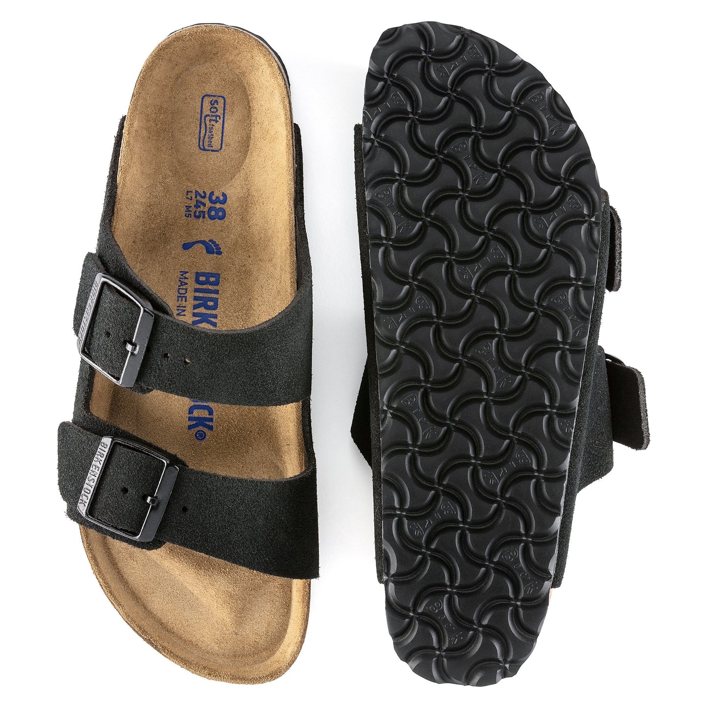 Birkenstock Arizona SFB Black Suede Leather Regular - 951321
