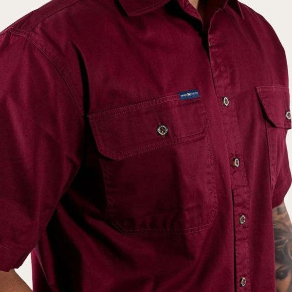 Ringers & Western Lake Argyle Mens Short Sleeve Full Button Work Shirt
