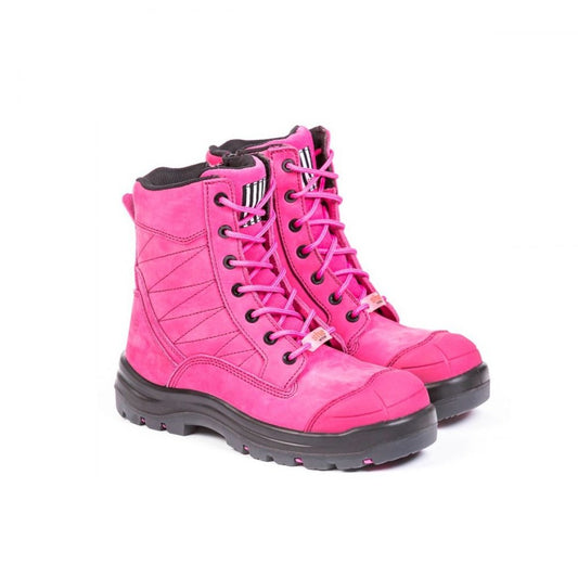 She Wear She Achieves Womens Work Boots (Zip lace up) SHE120