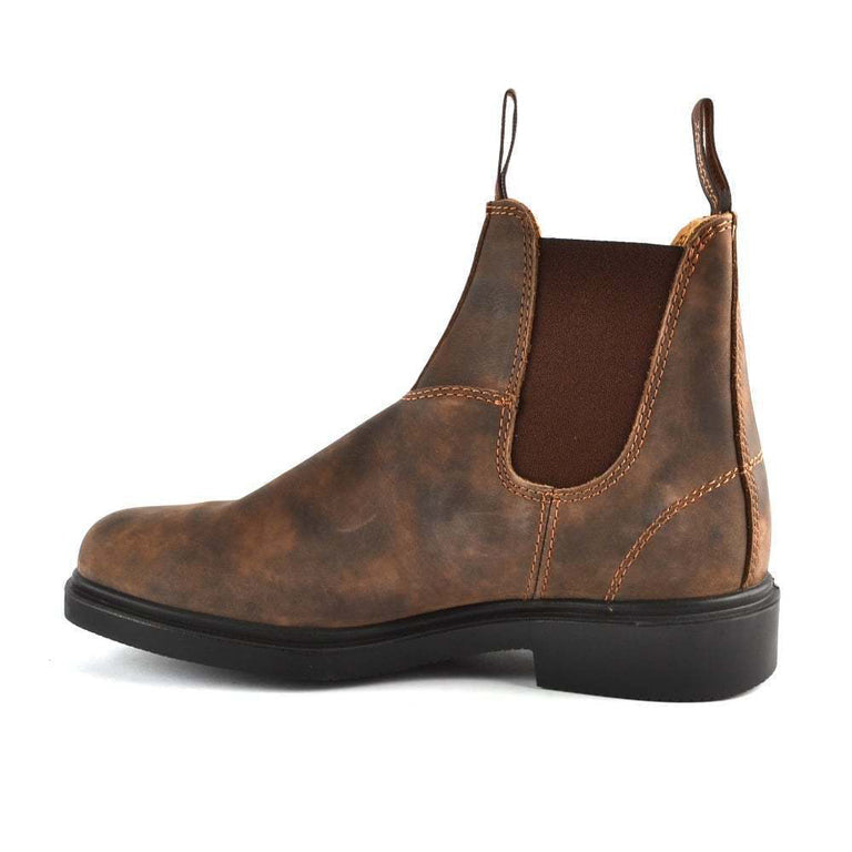 Blundstone Rustic Chelsea Brown Elastic Side Dress Boot 1306 the-boot-shed