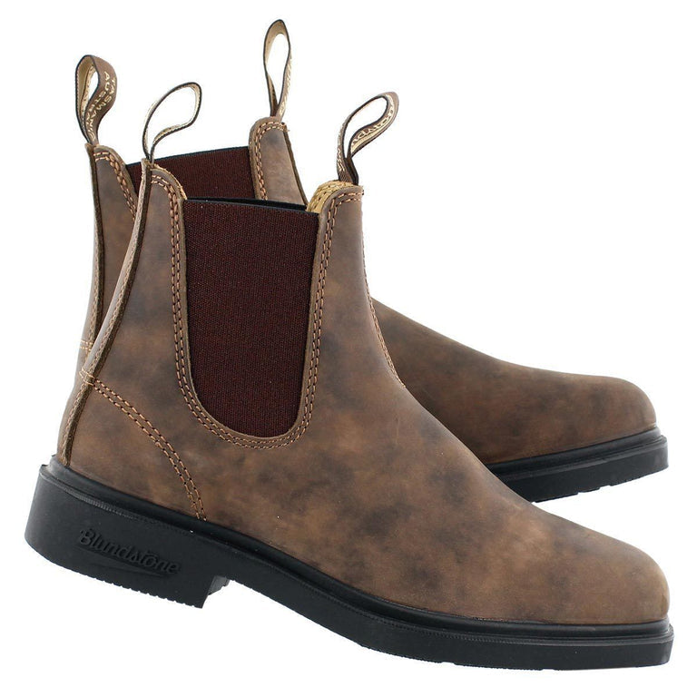Blundstone Rustic Chelsea Brown Elastic Side Dress Boot 1306 the-boot-shed