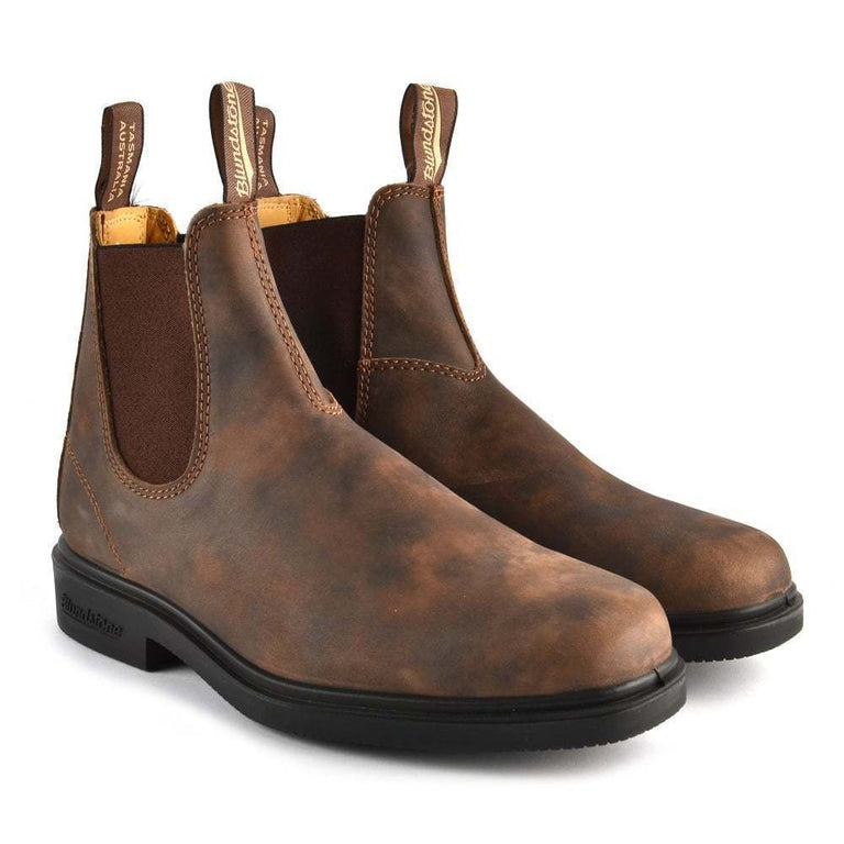 Blundstone Rustic Chelsea Brown Elastic Side Dress Boot 1306 the-boot-shed