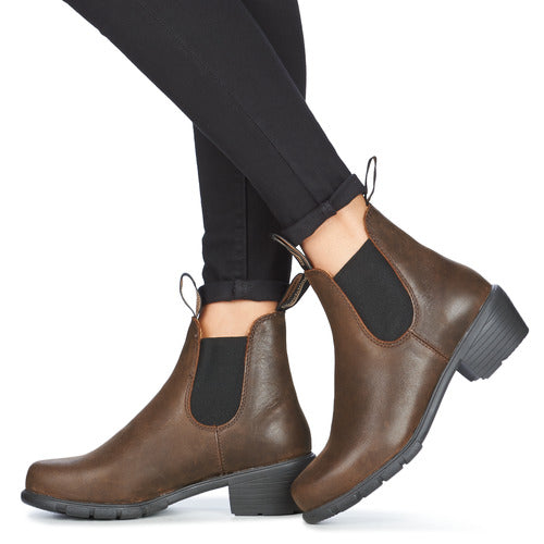 Blundstone Womens Heeled Boots, Antique Brown - 1673 | The Boot Shed