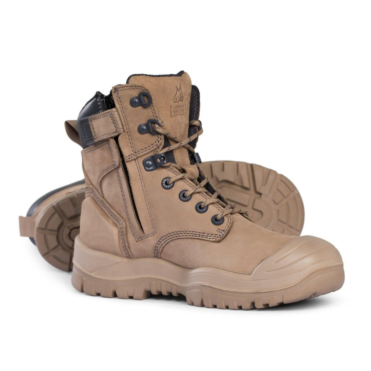 Mongrel Stone High Leg ZipSider Boot w/ Scuff Cap - 561060 blue-heeler-boots