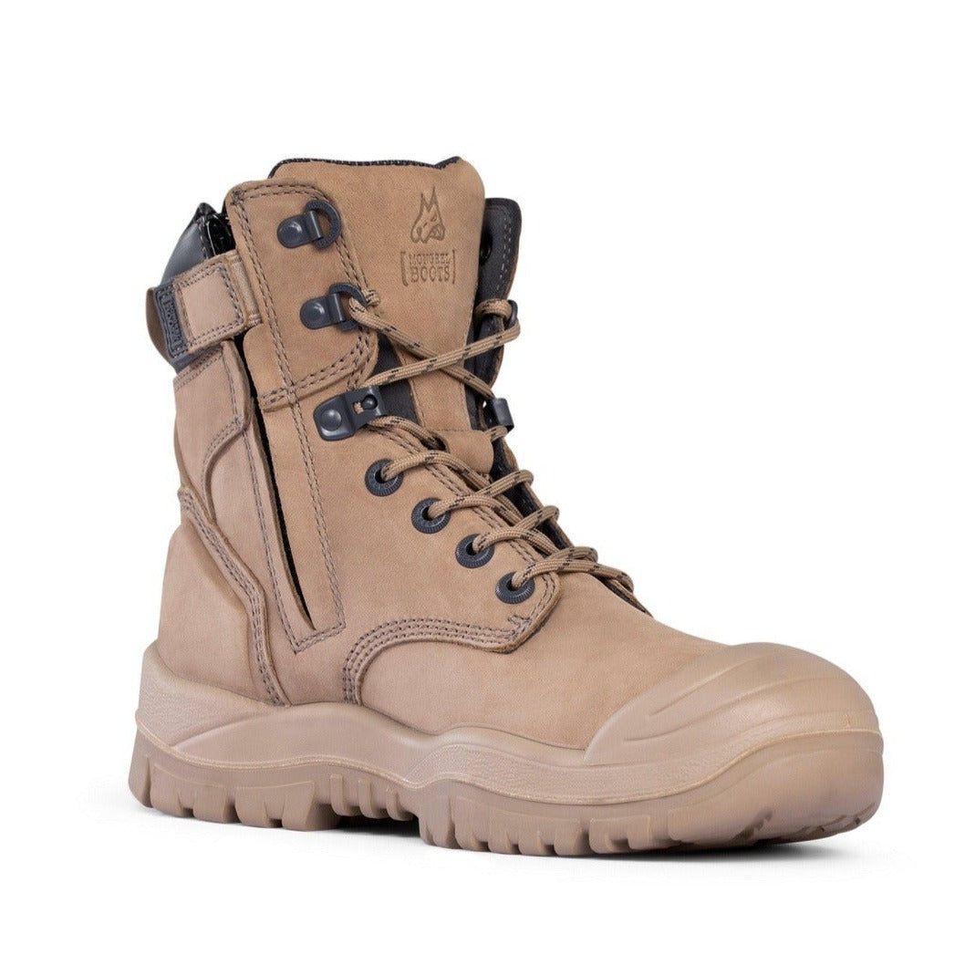 Mongrel Stone High Leg ZipSider Boot w/ Scuff Cap - 561060 the-boot-shed