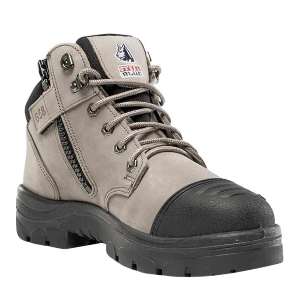 Steel Blue Parkes Zip Sided TPU/Scuff Cap Boot - 312658 blue-heeler-boots
