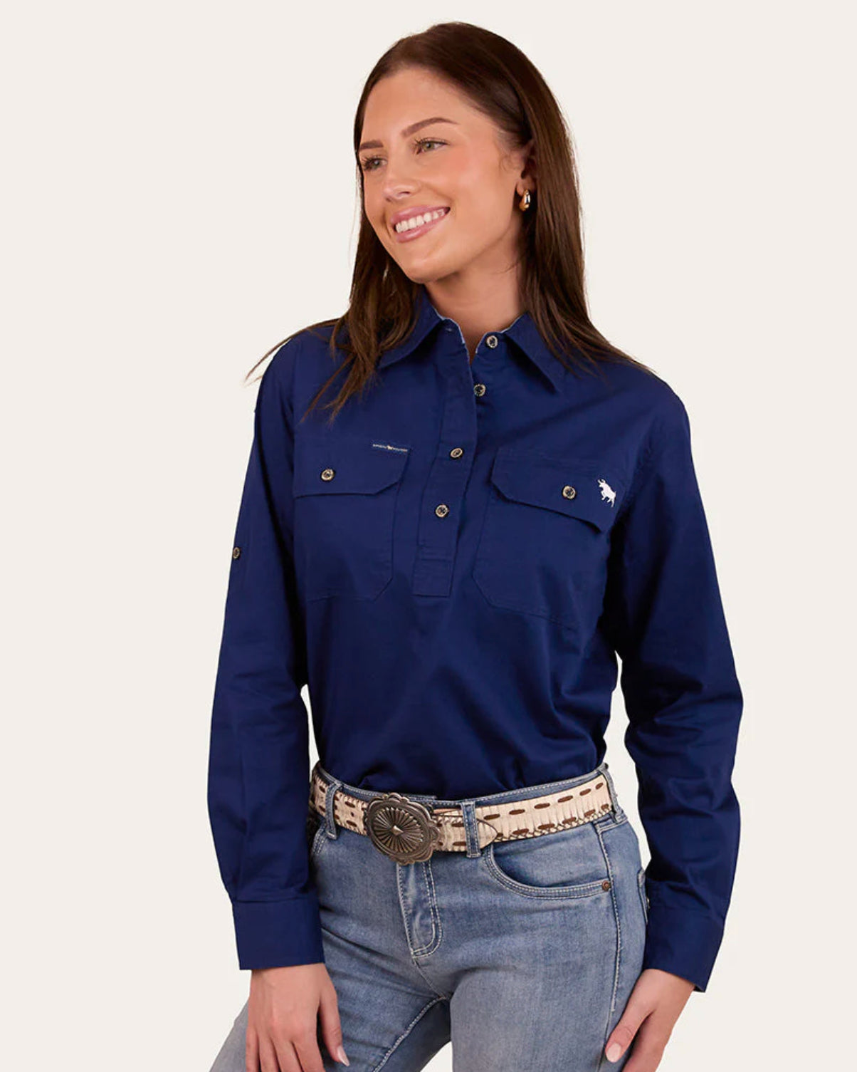 Ringers & Western Pentecost River Womens Half Button Work Shirt  - 171210002