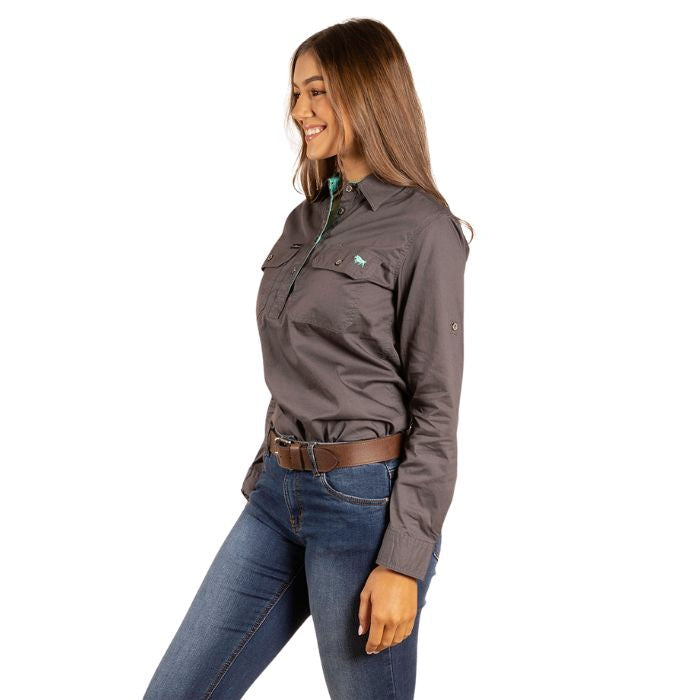 Ringers & Western Pentecost River Womens Half Button Work Shirt  - 171210002