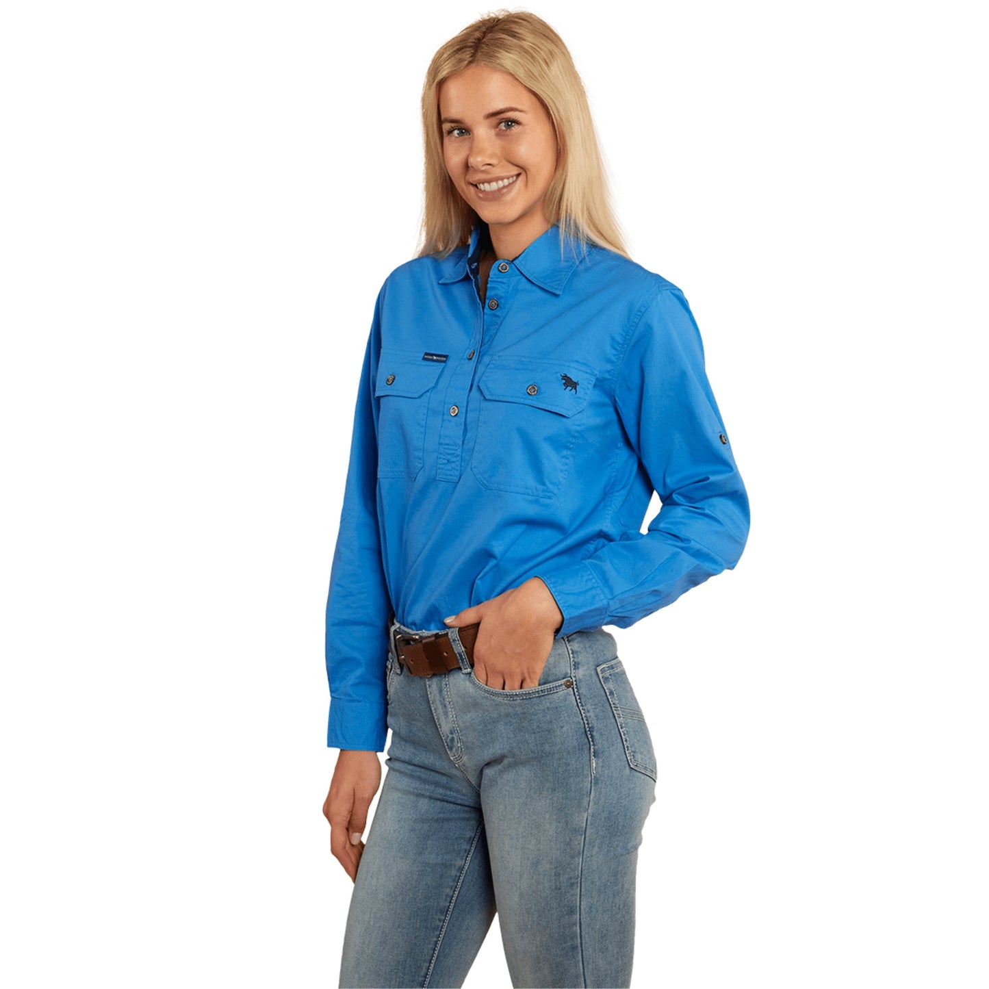 Ringers & Western Pentecost River Womens Half Button Work Shirt  - 171210002