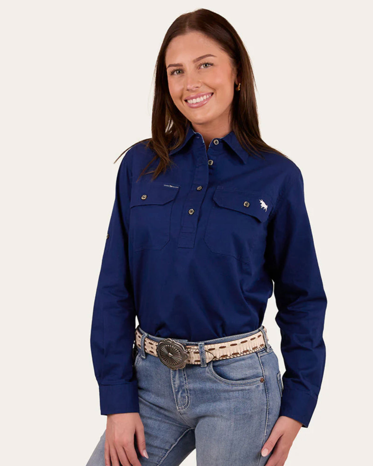 Ringers & Western Pentecost River Womens Half Button Work Shirt  - 171210002
