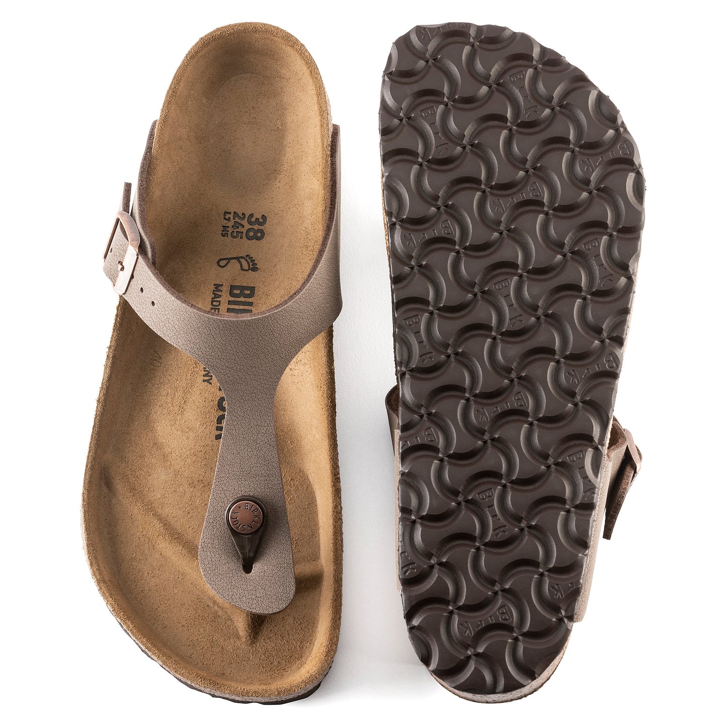Birkenstock Gizeh Mocca BirkiBuc Regular - 043751 | The Boot Shed