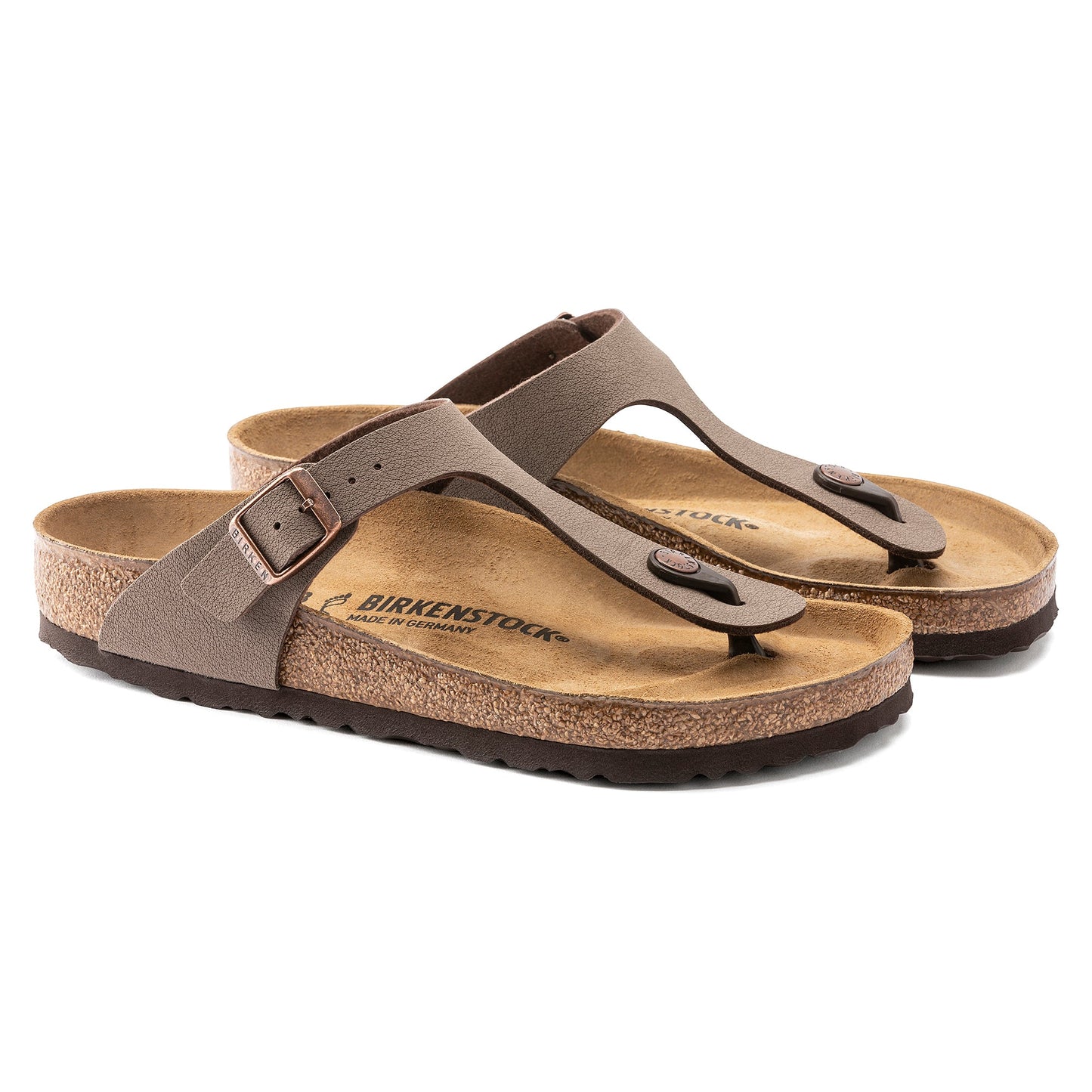 Birkenstock Gizeh Mocca BirkiBuc Regular - 043751 | The Boot Shed