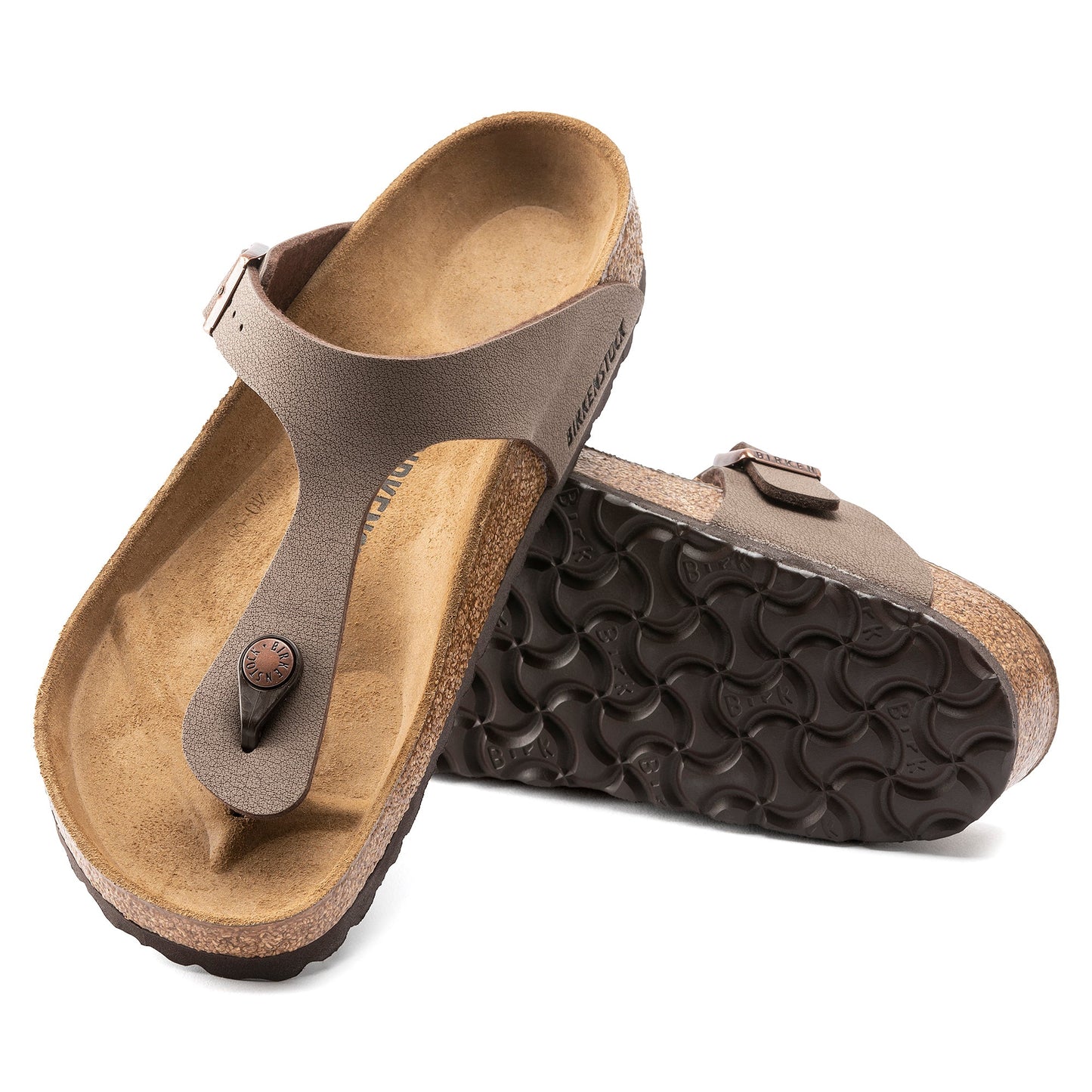 Birkenstock Gizeh Mocca BirkiBuc Regular - 043751 | The Boot Shed