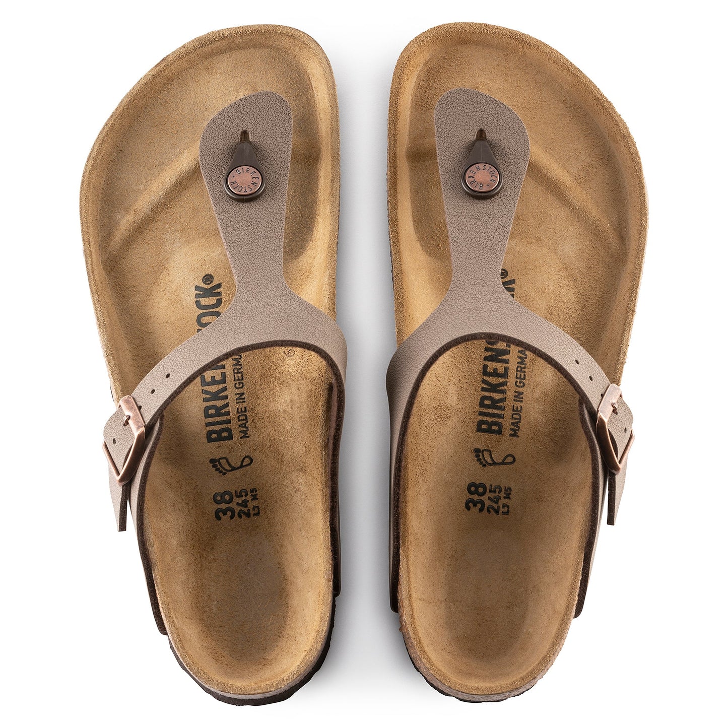 Birkenstock Gizeh Mocca BirkiBuc Regular - 043751 | The Boot Shed