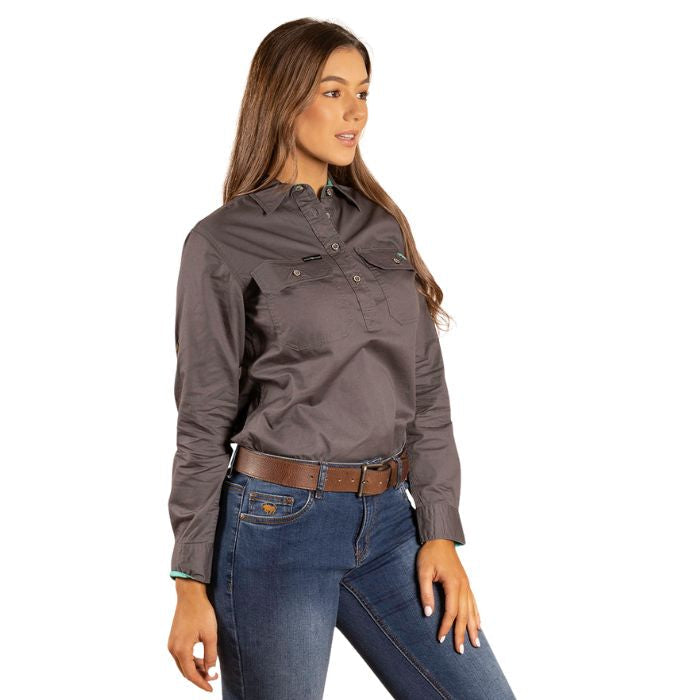 Ringers & Western Pentecost River Womens Half Button Work Shirt  - 171210002