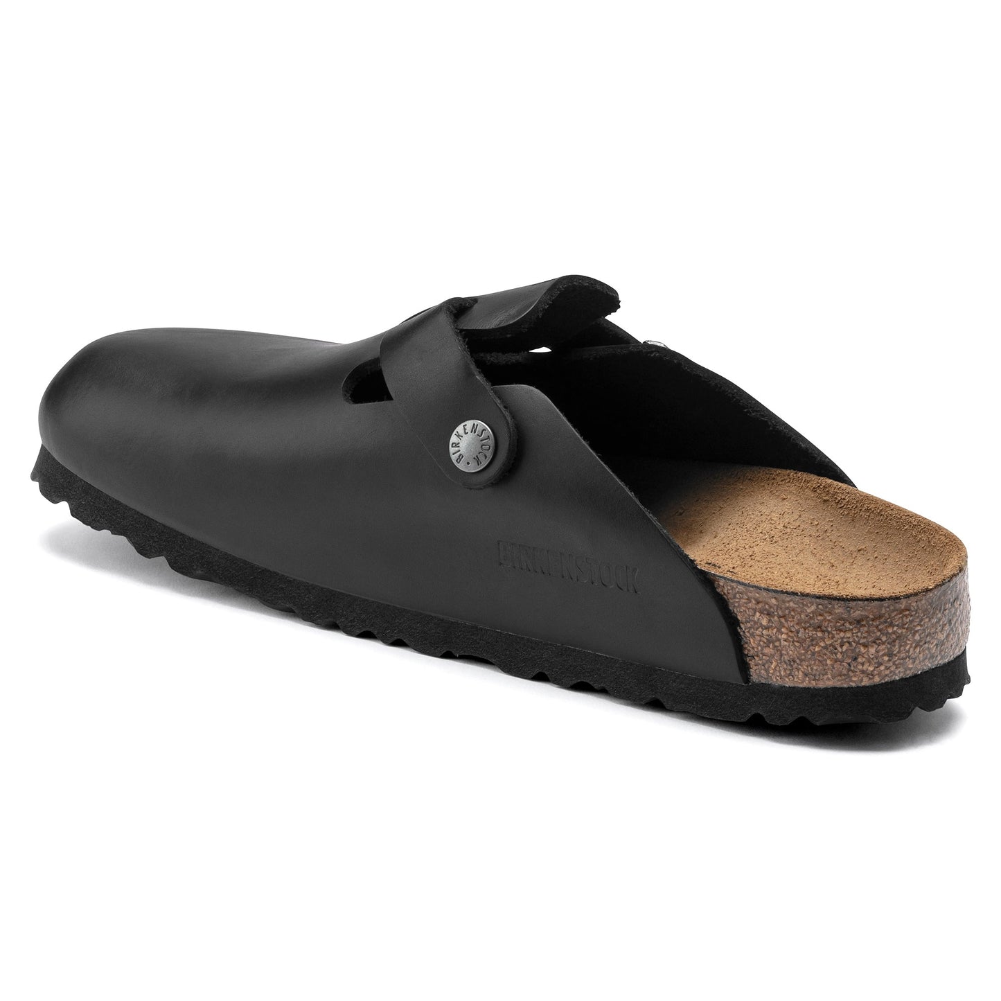 Birkenstock Boston Black Oiled Leather Regular - 059461 | The Boots Shed
