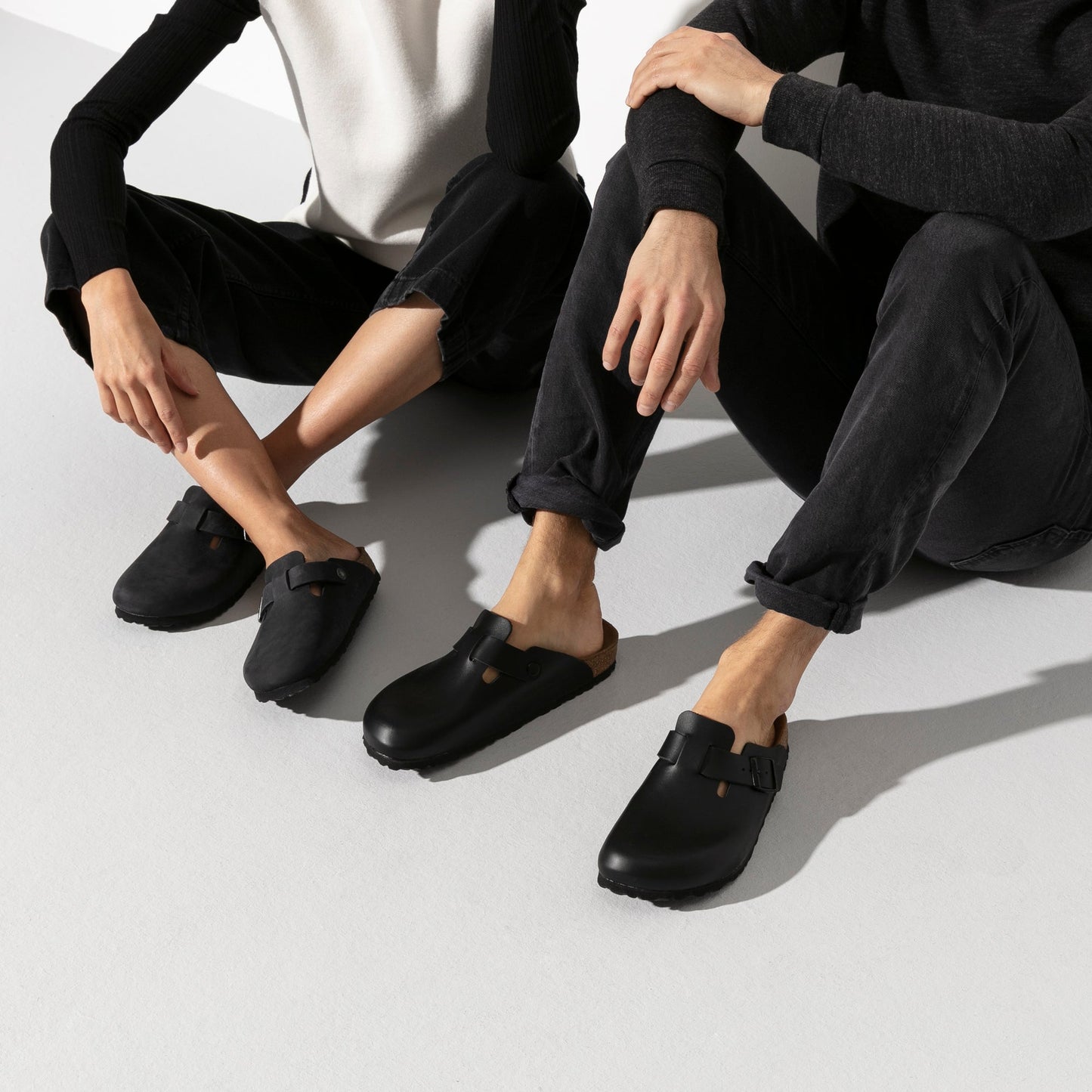 Birkenstock Boston Black Oiled Leather Regular - 059461 | The Boots Shed