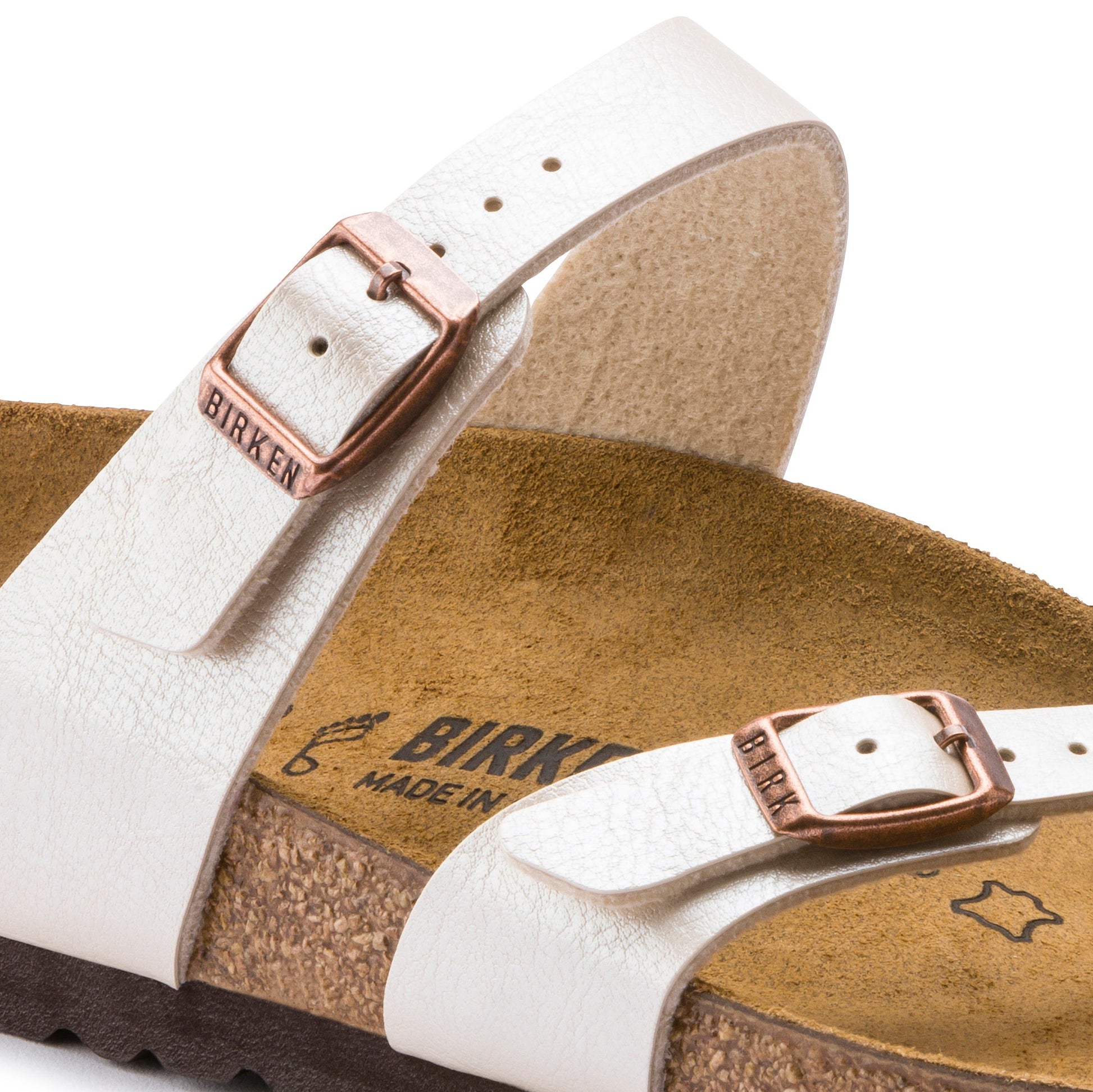 Birkenstock Mayari Graceful Pearl White Birko-Flor Regular - 071661 | The Boot Shed