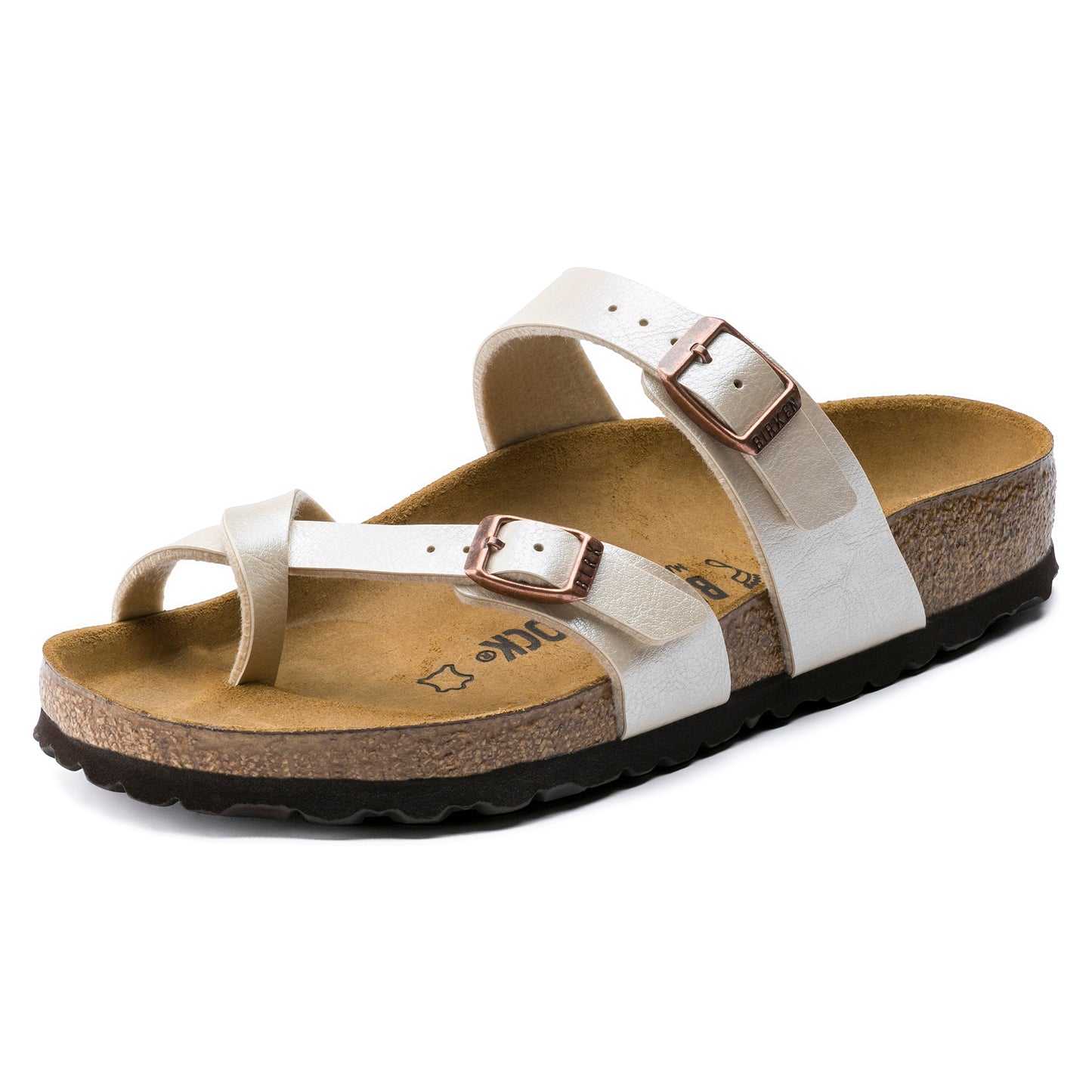 Birkenstock Mayari Graceful Pearl White Birko-Flor Regular - 071661 | The Boot Shed