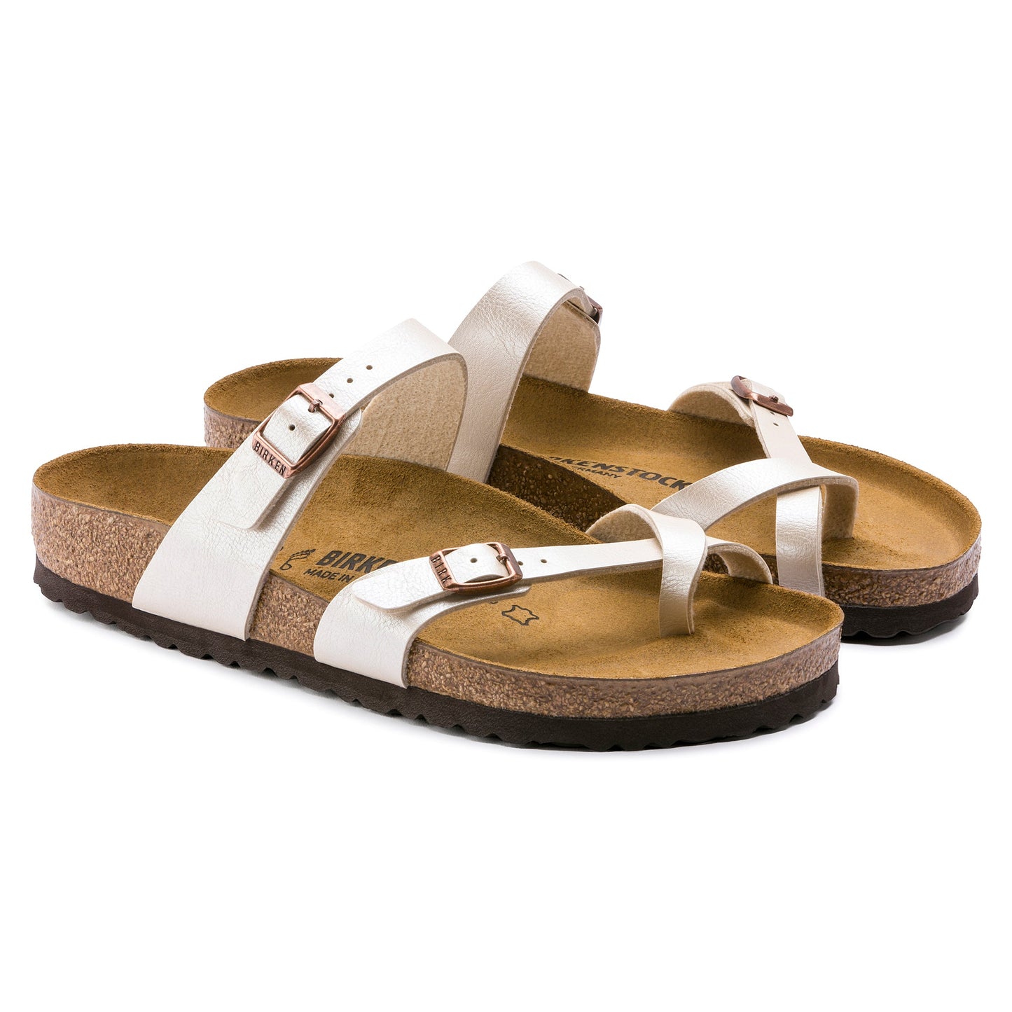 Birkenstock Mayari Graceful Pearl White Birko-Flor Regular - 071661 | The Boot Shed