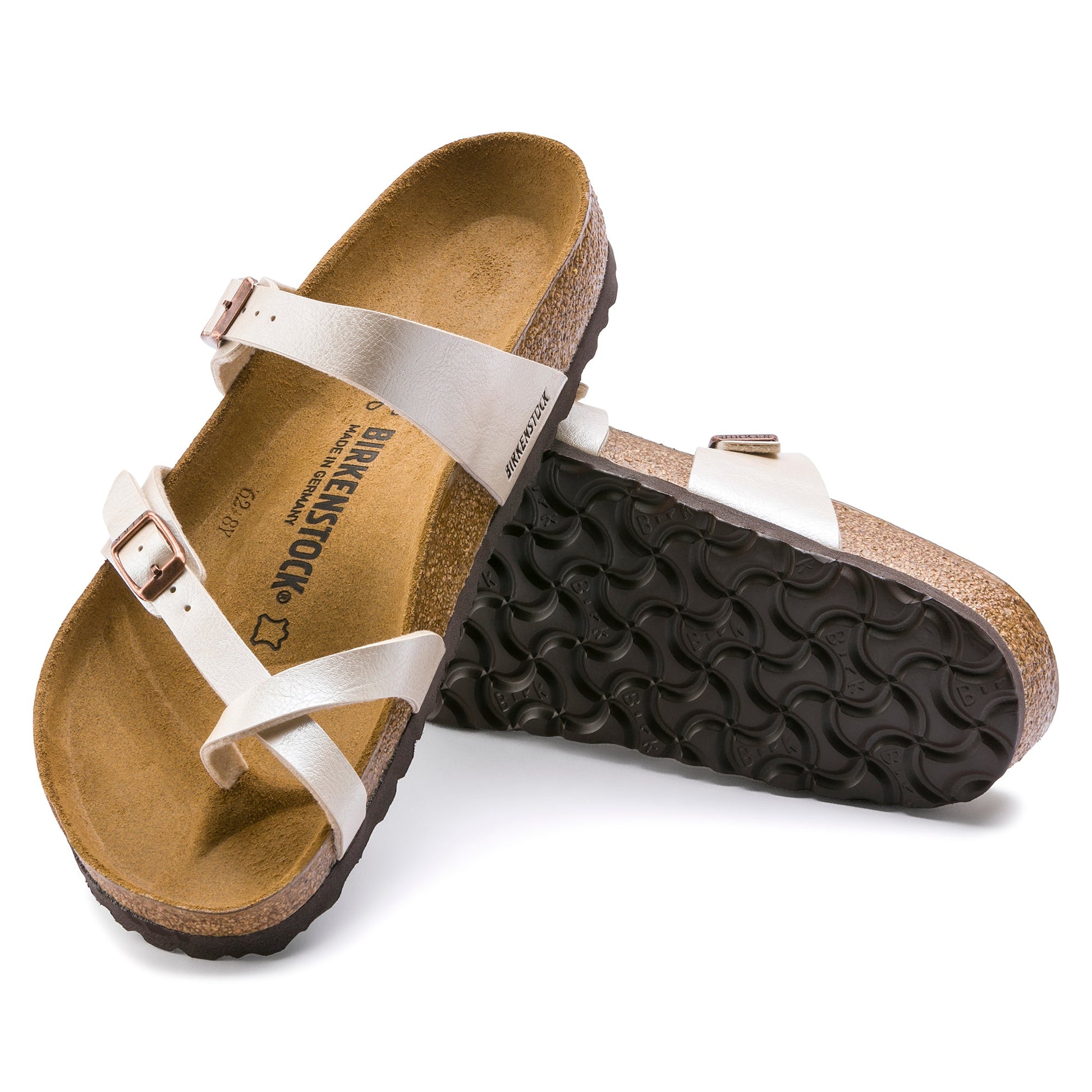 Birkenstock Mayari Graceful Pearl White Birko-Flor Regular - 071661 | The Boot Shed