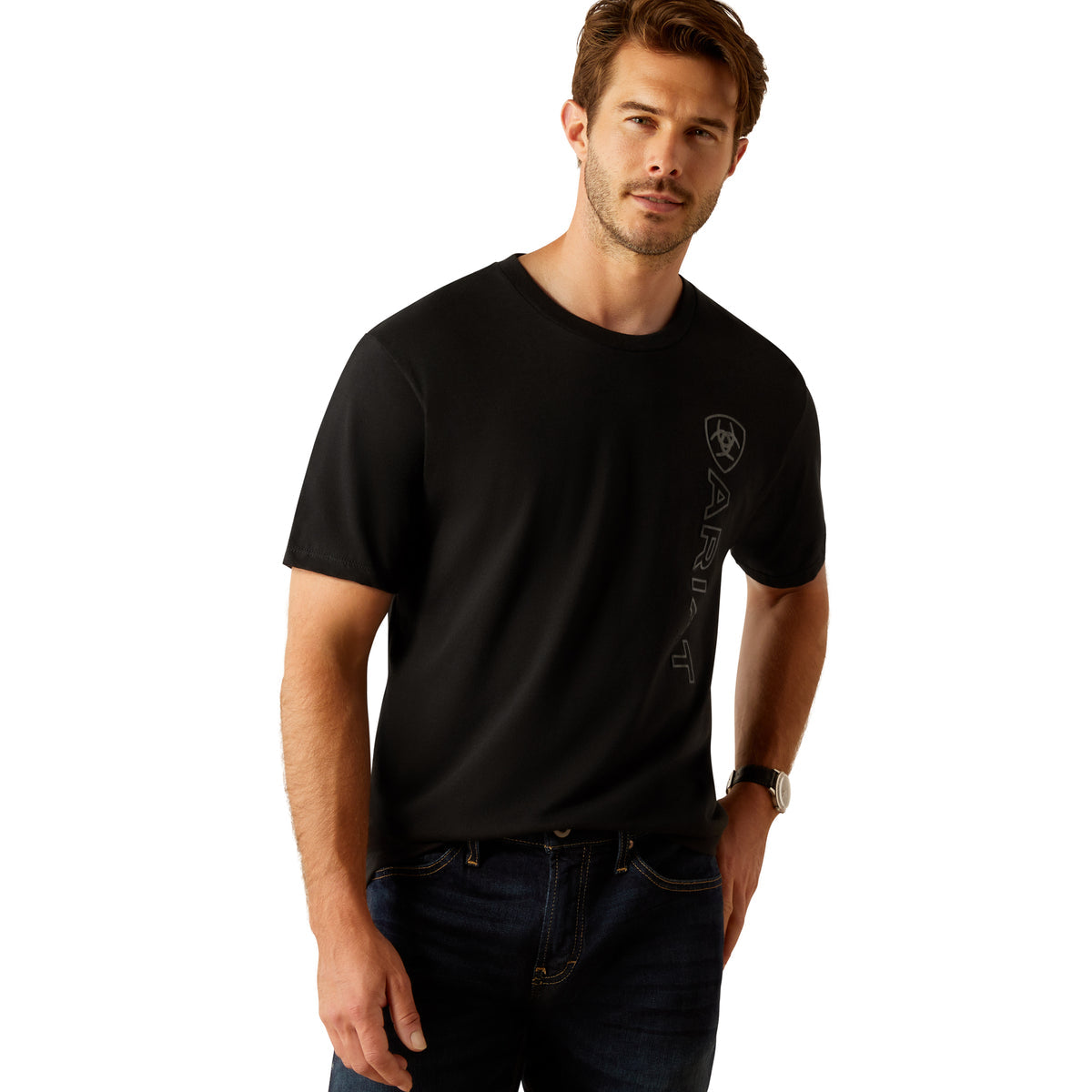 Ariat Vertical Logo T-Shirt - 10055150 | Blue Heeler Boots