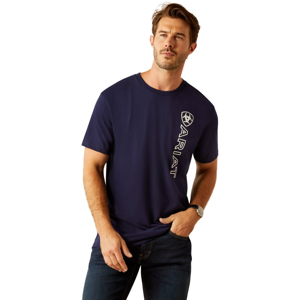 Ariat Vertical Logo T-Shirt - 10055150 | Blue Heeler Boots