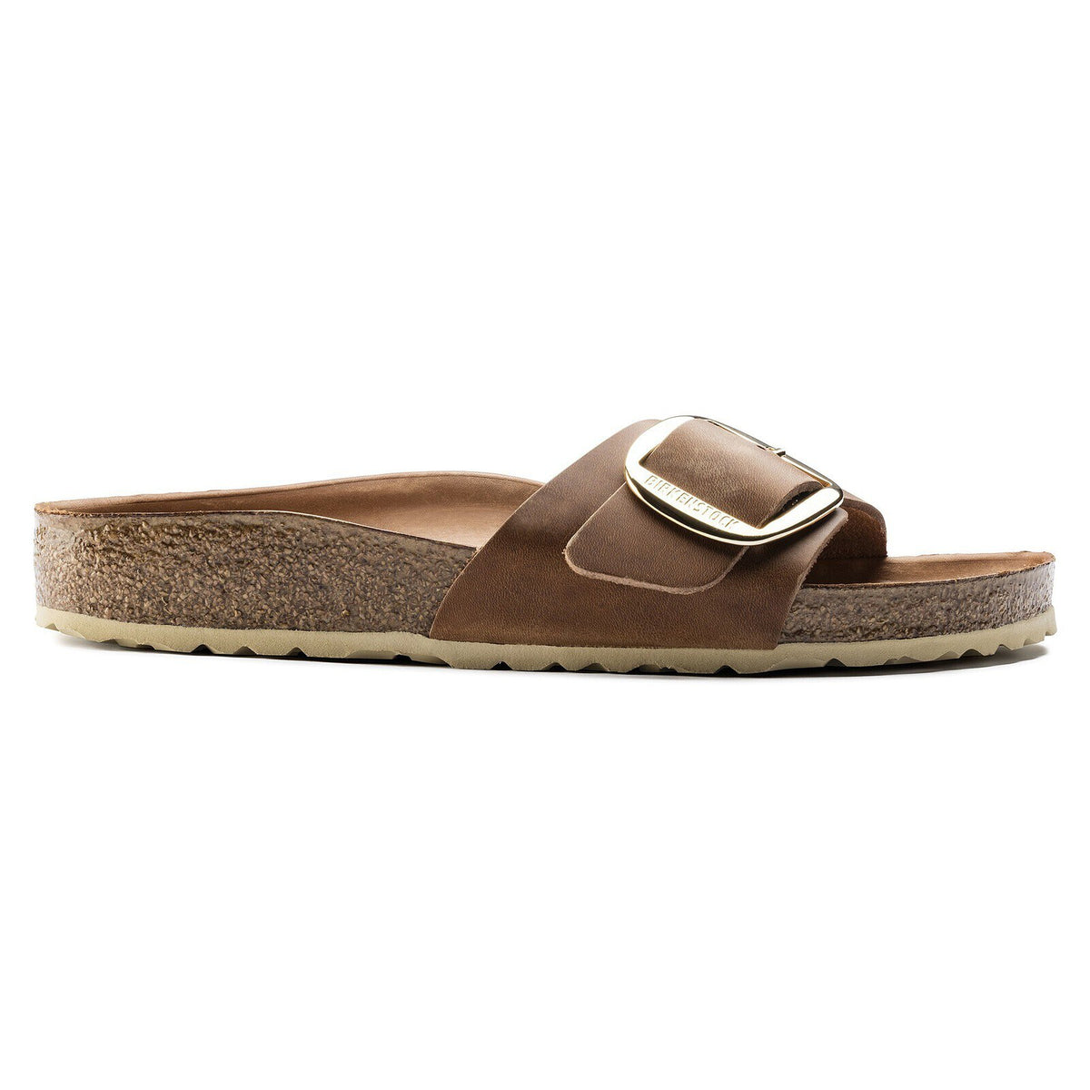 Birkenstock Madrid Big Buckle Cognac Oiled Leather - side view