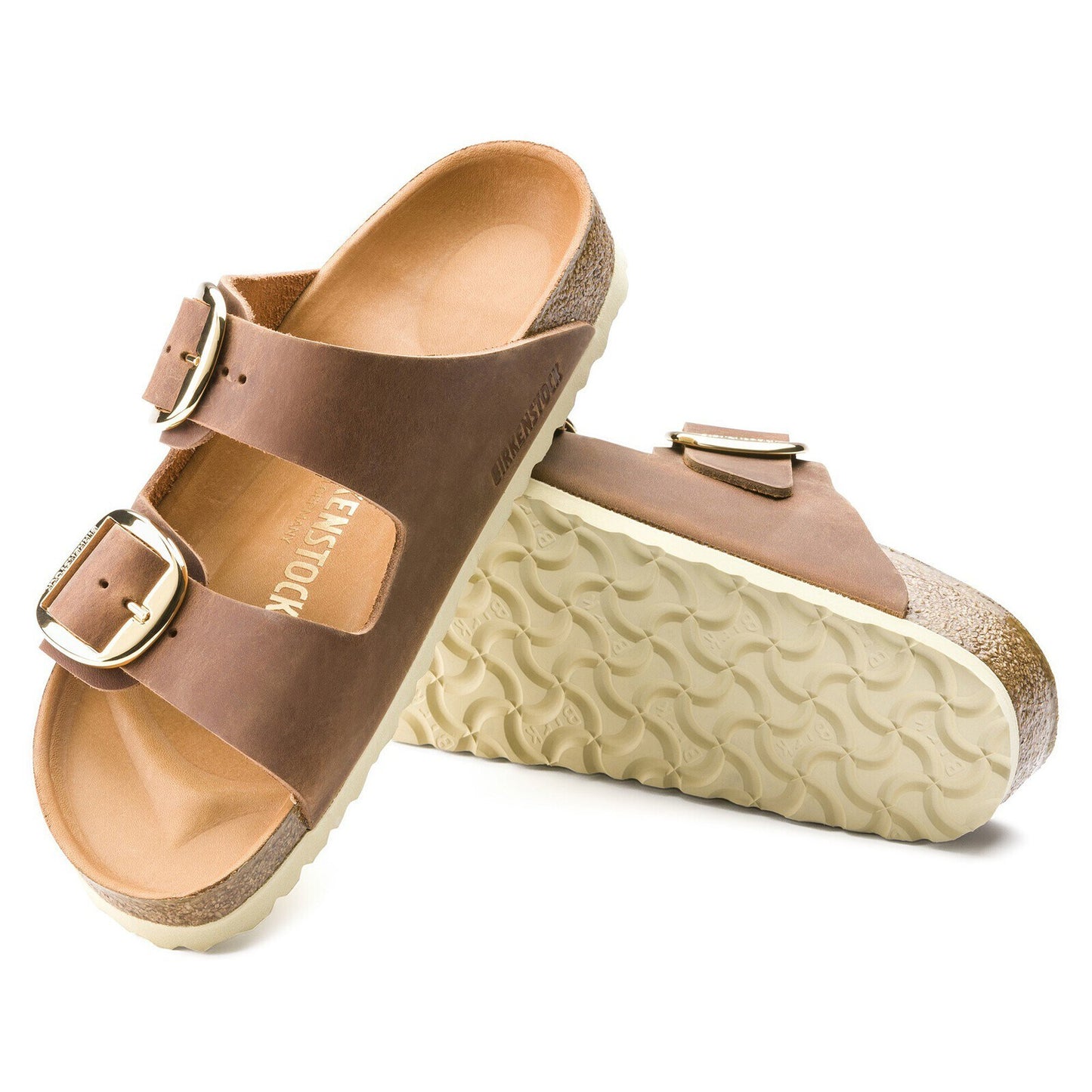Birkenstock Arizona Big Buckle Cognac Oiled Leather - sole detail