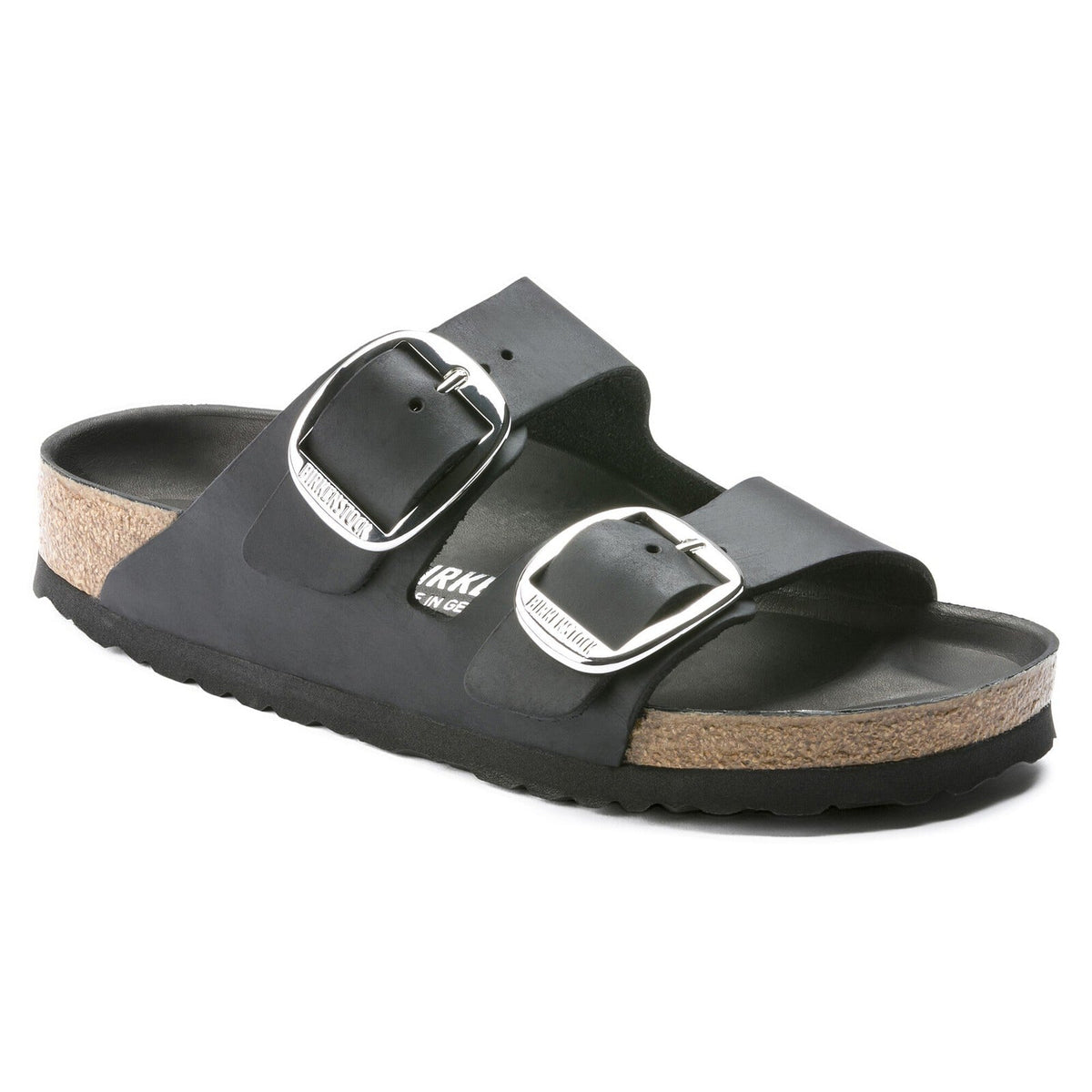 Birkenstock Arizona Big Buckle Black Oiled Leather - front view