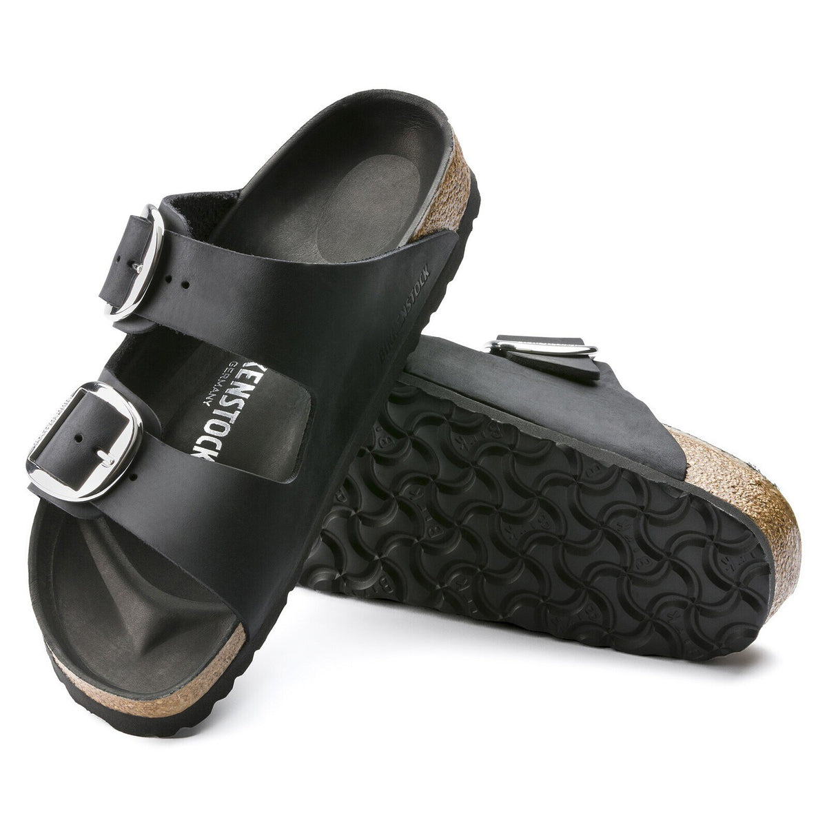 Birkenstock Arizona Big Buckle Black Oiled Leather - sole detail