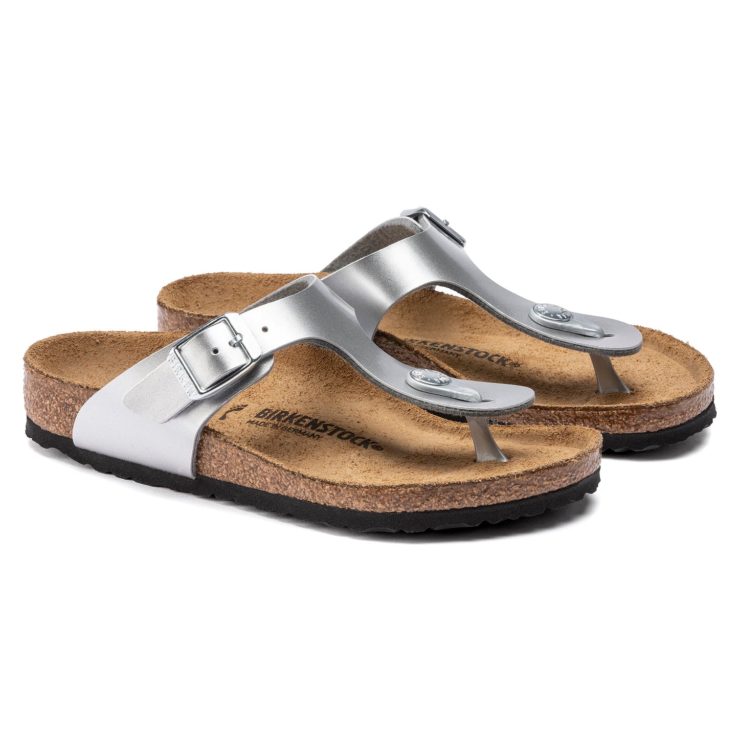 Birkenstock Gizeh Kids Electric Metallic Silver Birko-Flor Narrow - 1019192