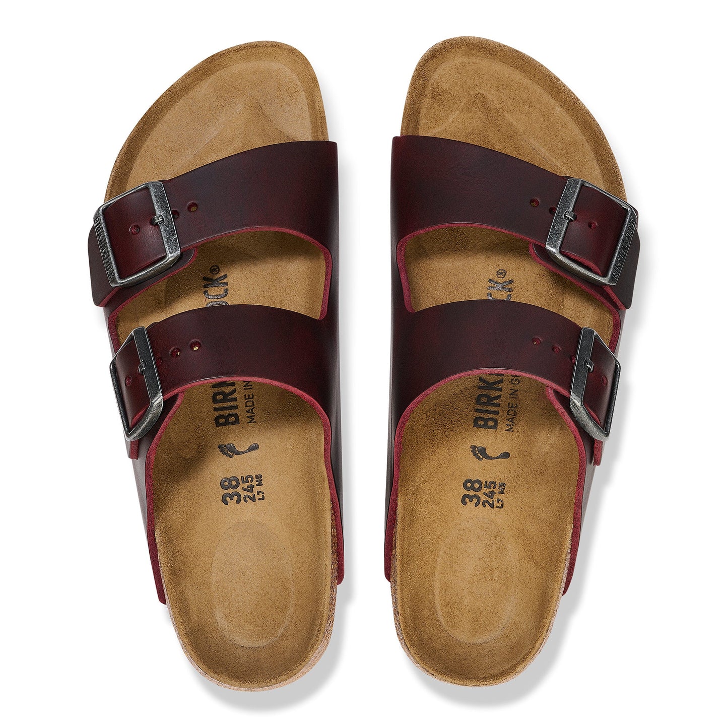 Birkenstock Arizona Zinfandel Oiled Leather Regular - 1028001 | The Boot Shed