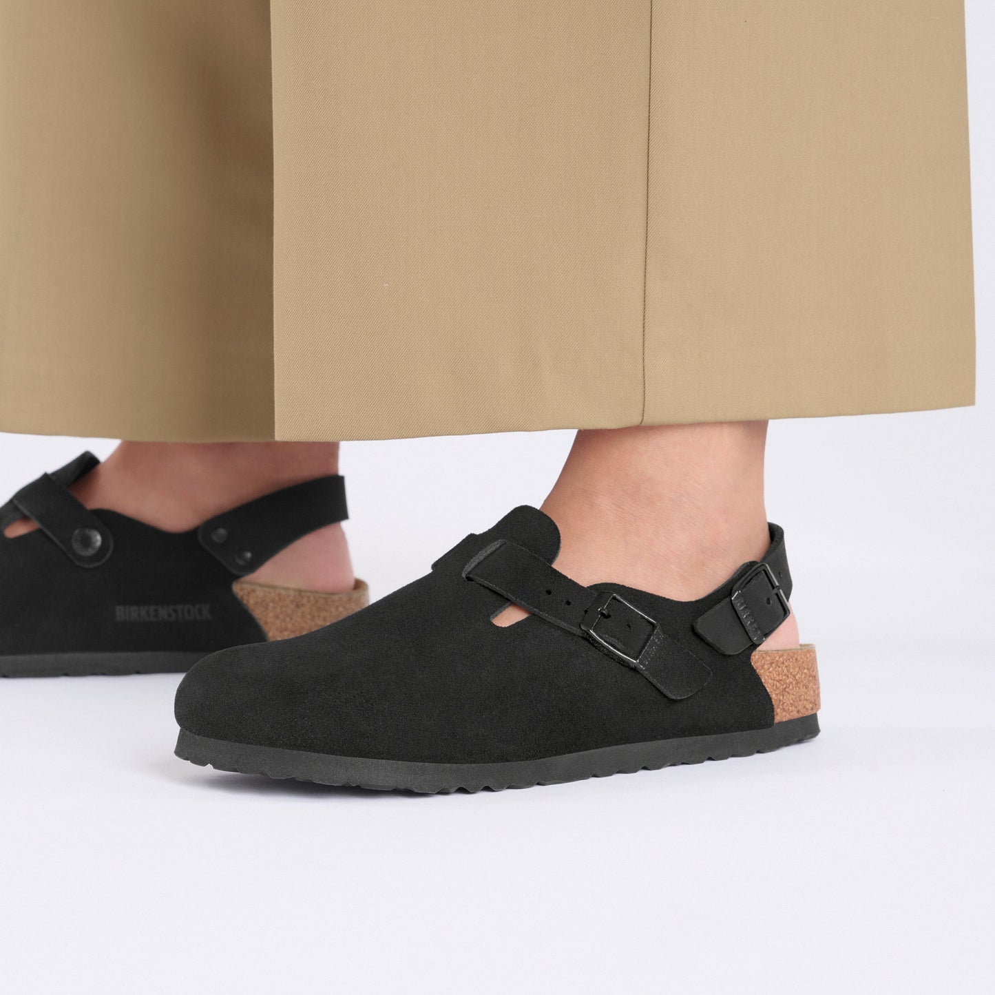 Birkenstock Tokio Black Suede Leather Regular - 1028337 | The Boot Shed