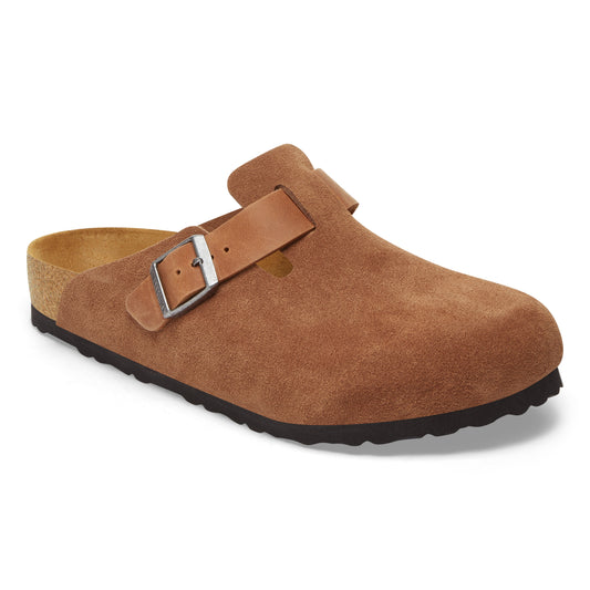 Birkenstock Boston Cognac Oiled/Suede Leather Regular - 1029185 | The Boot Shed