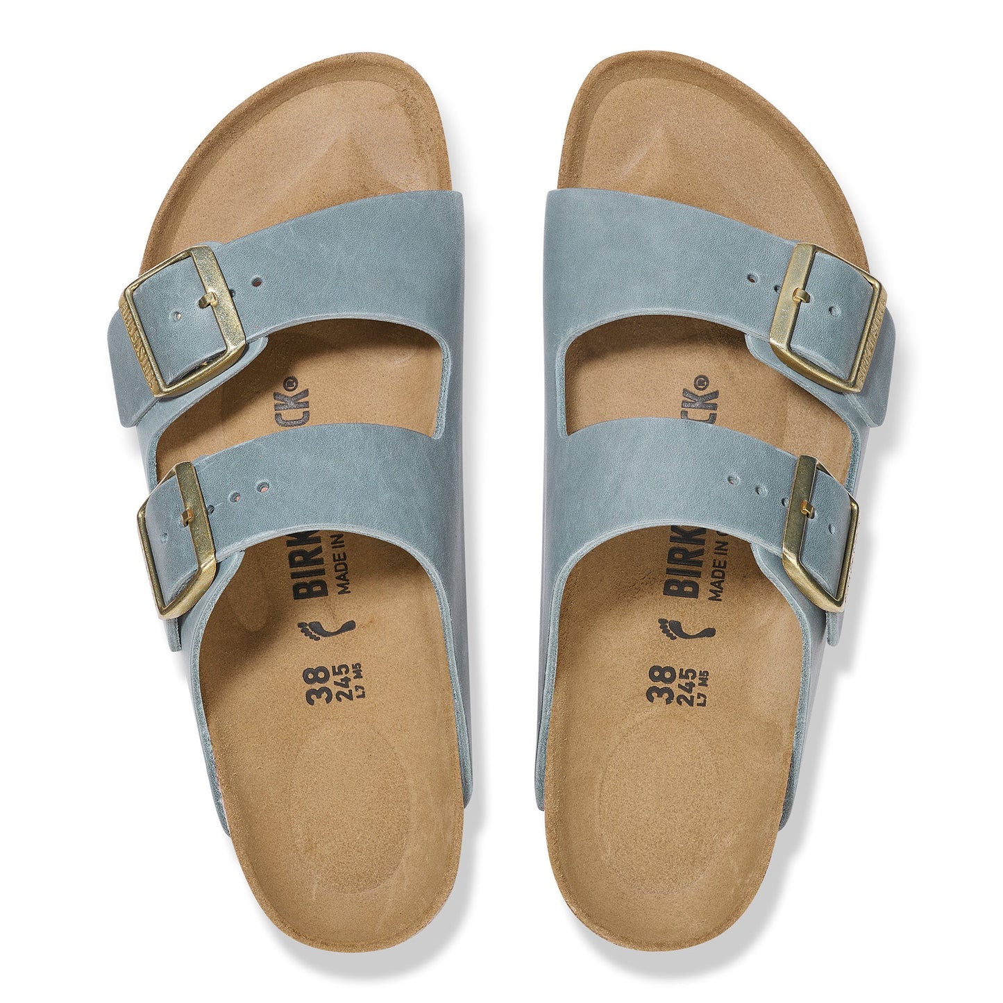 Birkenstock Arizona Basalt Grey Oiled Leather Narrow - 1029253