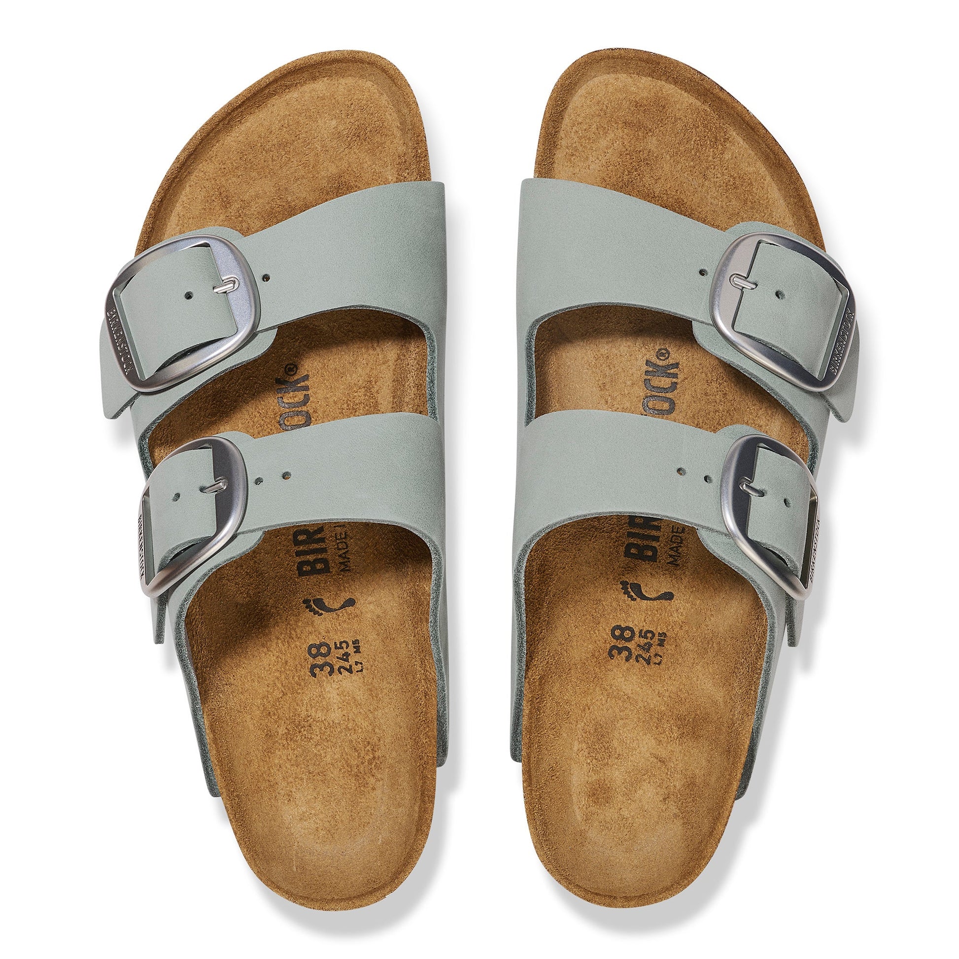 Birkenstock Arizona Big Buckle Pure Sage Nubuck Leather Narrow - 1029311 | The Boot Shed